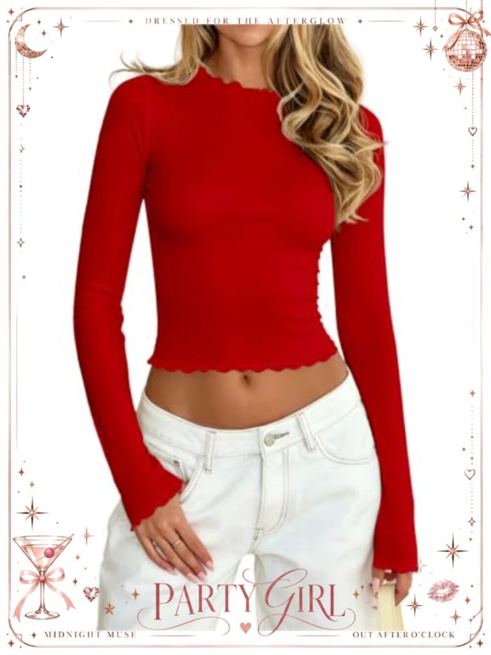 Women's Long Sleeve Ribbed Knit Crewneck Fitted Tee Shirt Casual Top